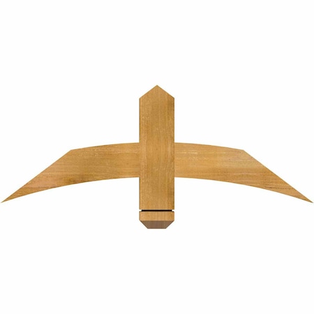 Ekena Millwork Bellingham Rough Sawn Timber Gable Bracket, Western Red Cedar, 36"W x 13"H x 2"D x 4"F, 9/12 Pitch GBW036X13X0204BEL00RWR